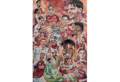 Arsenal FC Premier League Champions Wall Art Print 2025-2026